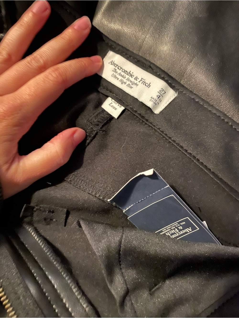 Abercrombie & Fitch Black Leather pants